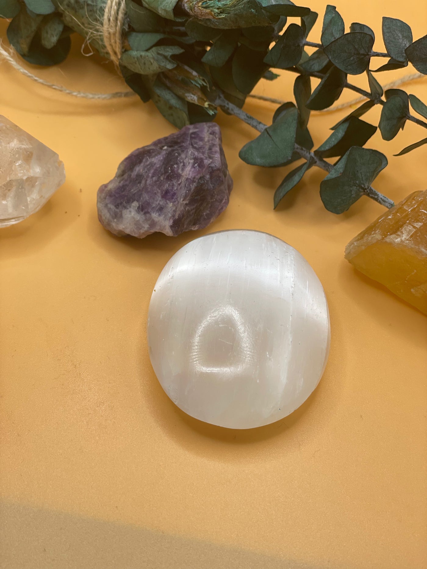 Selenite Palm Stone - Crystal Collection _ Healing Shop Essentials