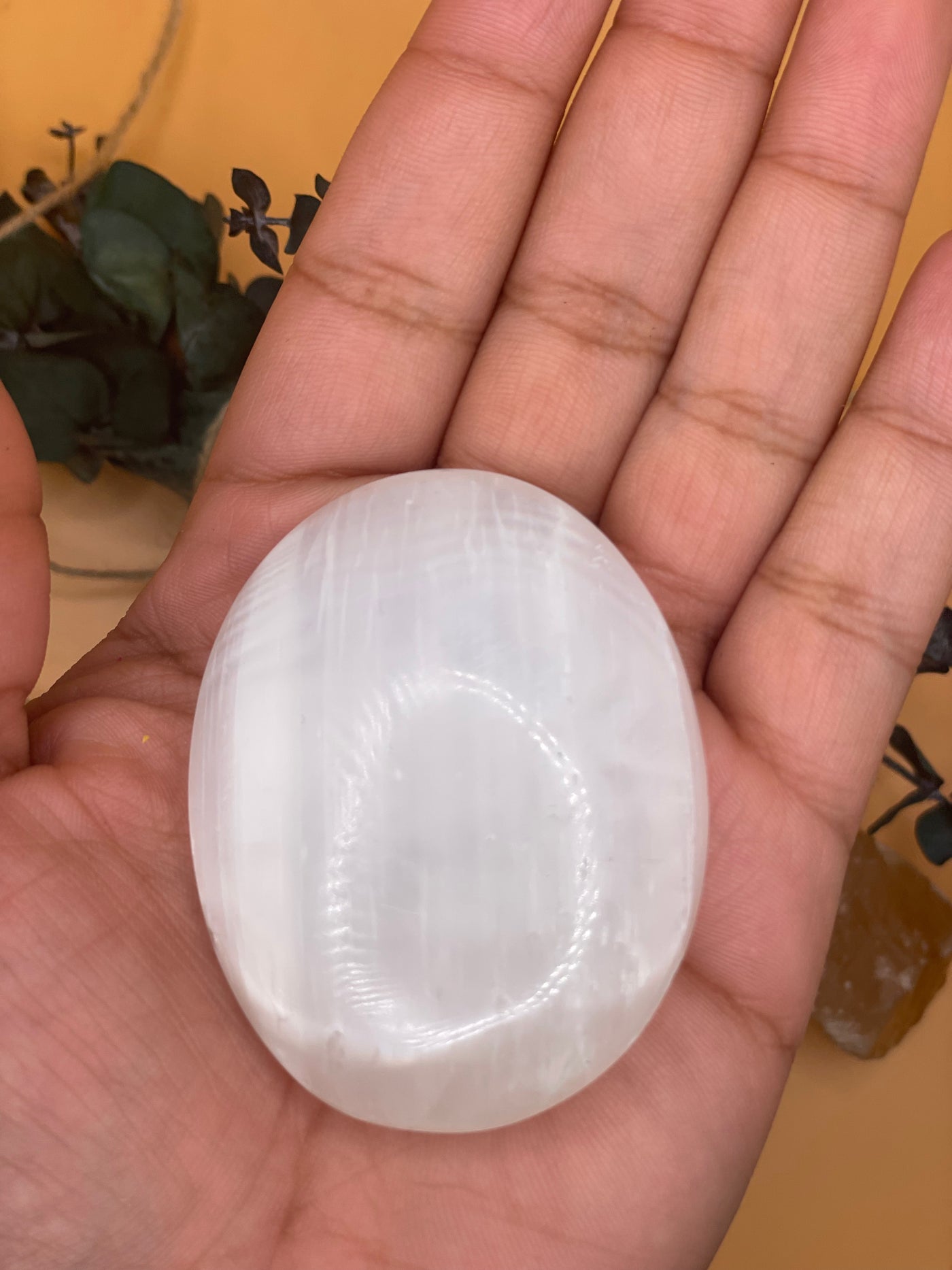 Selenite Palm Stone - Crystal Collection _ Healing Shop Essentials